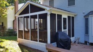Porch Remodel. PVC Exterior. Removable Panels with SuperScreen